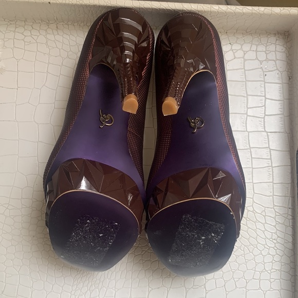 RACHEL Rachel Roy Burgundy Prism Design Platform Heels NWOT or BOX | Size: 7 - Picture 13 of 16